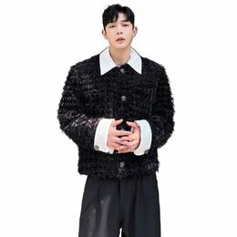 luzhen 2024 New Fi Detachable Shirt Jacket Men's Niche Design Fake Two Piece Trendy Male Elegant Korean Fleece Coat 59b734 L0H0#