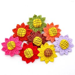 Dog Apparel 8PCS Sunflowers Doggy Bowknot Pet Bowtie Colorful Grooming Slidable Collar For Cat Accessories Supplies