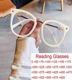 Sunglasses designer sunglasses Elegant White Oversized Round Reading Glasses Frame Fashion Large Clear Lens Presbyopia Eyeglasses 7364567