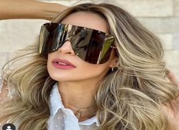 super big frame one piece sunglasses for women vintage star sun glasses female oversized windproof shield shades5409320