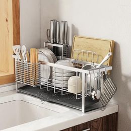 Kitchen Storage Aoliviya Official Stainless Steel Dish Rack Draining Tableware Sink Narro