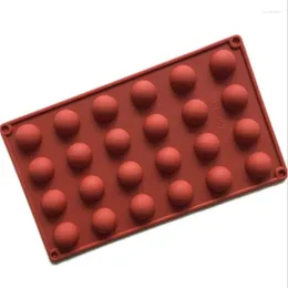 Baking Moulds 24 Holes 3D Ball Round Half Sphere Silicone Molds For DIY Pudding Mousse Chocolate Cake Mold Kitchen Accessories Tools