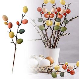 Decorative Flowers 1 Piece Of Easter Egg Tree Decoration Branch Happy Supplies String Party Diy Wi H1q1