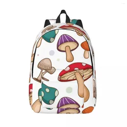 Backpack Schoolbag Student Colorful Mushroom Pattern Shoulder Laptop Bag School