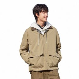 semir 2024 Jacket Men 2024 Spring New Style Drop Shoulder Loose Lapel Fi Splicing Jacket Handsome Retro Top Fi Q1lJ#