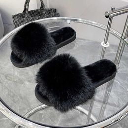 Slippers Slippers 2022 New Womens Winter Simple Words Fur Apartment Soft Home Artificial Warm Bedroom Casual Shoes H2403265XSG
