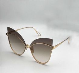 Womens NightbirdOne Cat Eye Sunglasses GoldBrown 66mm Sonnenbrille Rimless cateye sunglasses glasses New with box1180959