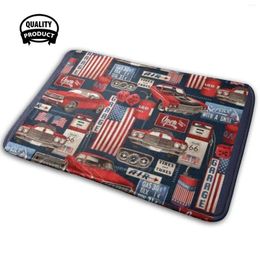 Carpets Muscle Cars Soft Interesting Room Goods Rug Carpet Car Classic Boy Boys Men Father Fathers Day Gas Patriotic Garage
