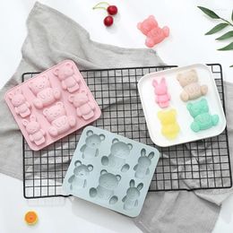 Baking Moulds Cute Bear Silicone Mould Cake Fondant Kitchen Tool DIY Pastry Jelly Chocolate Moulds Kids Complementary Food Tools