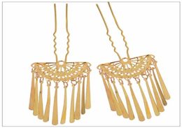 1 pair Cute Mini Kanzashi Hair Sticks Japanese Fan Tassels for Kimono Geisha Head wear Fast Shipment4508230