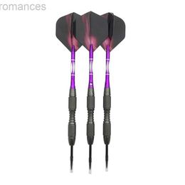 Darts Dardos Flight Steel Tip Darts 3Pcs Indoor Sports Professional 20g Hard Darts Throwing Movement Dart Purple Darts Shafts Flights 24327