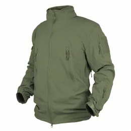 men 2023 New Winter Military Fleece SoftShell Jackets Tactical Waterproof Army Coat Combat Clothing Windbreakers m76x#