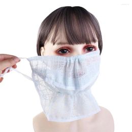 Scarves Face Outdoor Sun UV Protection Summer Lace Silk Scarf Sunscreen Veil Mask Anti-uv Cover