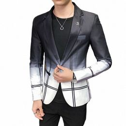 men's Blazer Suit Jacket 2024 Spring New Fi Korean Slim Suit Jacket Social Prom Dr Jacket Men's High Quality Clothing d9kf#