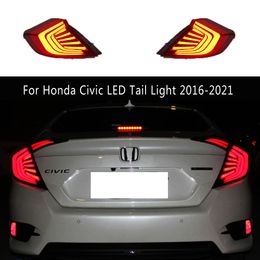 Rear Lamp Streamer Turn Signal Indicator Dynamic Rear Lamp For Honda Civic LED Tail Light Assembly 16-21 Taillight Assembly Running Light