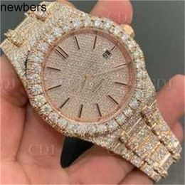 Diamonds AP Watch Apf Factory Vvs Iced Out Moissanite Can past Test Luxury Diamonds Quartz Movement Iced Out Sapphire Mosonite Two Tone Natural Brand Custom Dig45PM