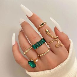 Cluster Rings IFME Snake Heart Ring Set Teen Girls Matching For Women Anillos Jewellery Sets Bague Femme Ringen Fashion Gift