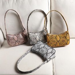 Bag Fashion PU Women Shoulder Underarm Snake Pattern Totes Travel Daily Handbags Youth Ladies Simple Versatile