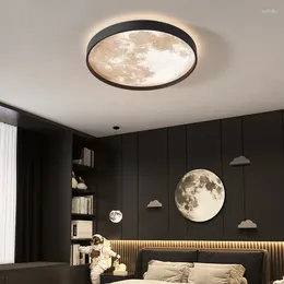 Ceiling Lights Selling Creative Moon Lamps LED Chandelier Modern Simple Circular Bread Aisle Lamp Indoor Home