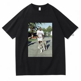 tiger Tshirt Mike Tys Short Sleeve Tee Oversized T-shirt Pattern Fun Streetwear Men Women Fi Hip Hop T Shirts 698S#