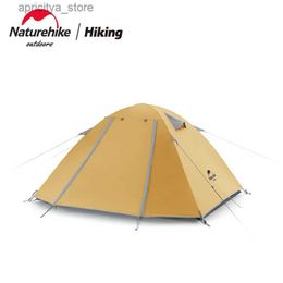 Tents and Shelters Naturehike P Series 2-4 People Camping Tent Outdoor Thickened Rain Proof Sunscreen Tent Beach Park Camping Tent24327