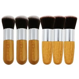 Concealer Powder Bamboo Professional Foundation Brush Blush Angled Flat Top Base Liquid Cosmetics New Fy5572 1122