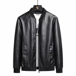 men Leather Jacket Korean Fi Leather Sheepskin Man Leather Coat Trend Casual Slim Fit Male Clothing Plus Size 8XL 54Aj#