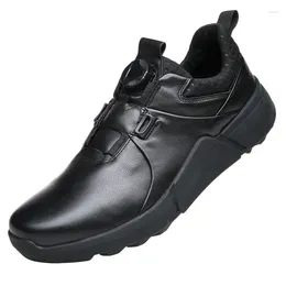 Casual Shoes Work Boots Mens Black Outdoor Shoe Men Comfortable Leather Brand Fashion Sneakers