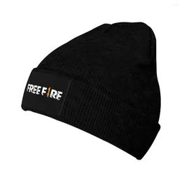 Berets Free Fire Knitted Hat Beanies Autumn Winter Warm Casual Freefire Shooting Game Cap For Men Women