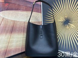 753837 Women's underarm bag high-end customized quality shoulder bag Leather handbag capacity is very large fashion and versatile temperament