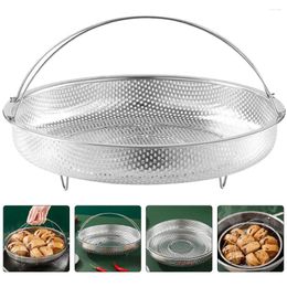 Double Boilers Stainless Steel Steamer Basket Handheld Round Steaming Reusable Food Rack For Cooking Pot