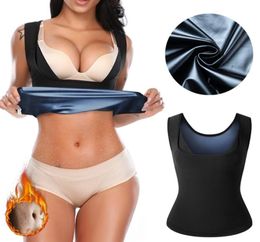 Women Sauna Sweat Vest Polymer Waist Trainer Weight Loss Shapewear Tummy Slimming Sheath Workout Body Shaper Corset Fajas Top 21033989561