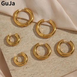 Hoop Earrings Modern Jewellery European And American Design Metal Round For Women Party Gifts Cool Trend Ear Accessories