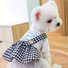 1pc Breathable Plaid Pet Dress Dogs Cats - Perfect for Summer Parties and Lounging