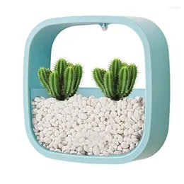 Vases Wall Hanging Succulent Planter Square Flower Pot Indoor Air Plant Vertical Container Mounted Vase Home Decor