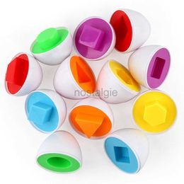 Intelligence toys Baby Montessori Learning EducationToy Smart Egg Toy Games Shape Matching Sorters Toys Eggs For Kids Children 24327