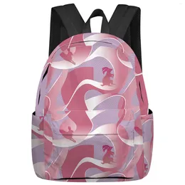 Backpack Silhouette Gradient Stripe Eggshell Backpacks Custom Student School Bags Laptop Men Women Female Travel Mochila