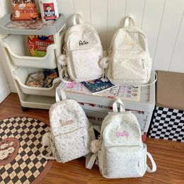 Backpack Embroidery Name Sweet Fashion Travel Lightweight Computer Bag High School