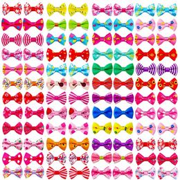 Dog Apparel 100pcs Bows Handmade Pet Supplies Hair Small Clips Accessories For Dogs