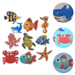 Bath Mats Cartoon Waterproof Bathtub Appliques Adorable Self-Adhesive Marine Biological Sticker Non
