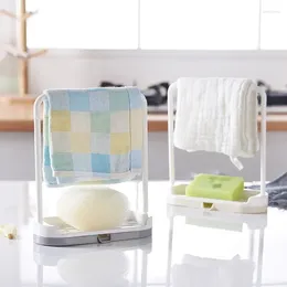 Kitchen Storage Household Desktop Rag Rack Washcloth Drain Free Punch Sponge Soap Multi-functional Sink Organiser Holder