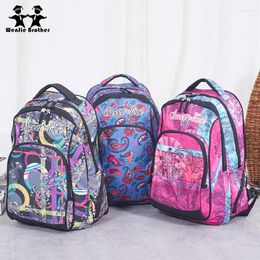 Backpack Brother Flowers Printing Daily Travel Backpacks Women School Casual Floral For Teenager Girls Nylon