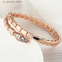 Charm Bracelets sanke diamond bracelet moissanite bangle luxury jewelry for woman 18K rose gold silver plated cuff bracelets womens jewelrys girl lady men paty birt