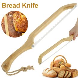 Serrated Bread Knife Cake Cutting MultiPurpose Baguette Cutter Stainless Steel Loaf Slicer Slicing Baking Tool 240325