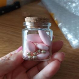 Jars 12 Pcs/Lot 25*37*50mm 30ml Dragees Glass Bottle Little Glass Jars Dragees Container Wedding Gift Bottle Stopper Empty Container