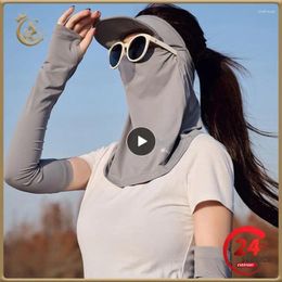 Scarves Sunscreen Mask Female Visor UV Protection Eye Angle Cover Full Face Nylon Silk Summer Thin Breathable Shade