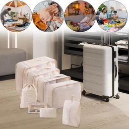 Storage Bags 8 Pieces Set Luggage Packing Organisers Suitcase Organiser Clothes Shoes Cosmetics Toiletries For Suitcases