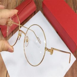 New fashion designer frame round k gold retro vintage style 0158 unisex optical glasses outdoor style can do prescription glasses257s