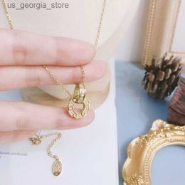 Pendant Necklaces High end Charm Pendant Necklaces Luxurious Design Necklace Exquisite 18k Gold Plated Long Chains Hot Style Jewellery Accessories Selected Girls Pa