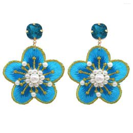 Dangle Earrings Aretes Drop Bohemia Fashion Jewellery Statement Handmade Flower For Women Gift Wholesale